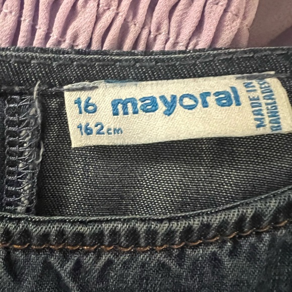 Mayoral Girls denim dress, size 16 - Picture 3 of 3